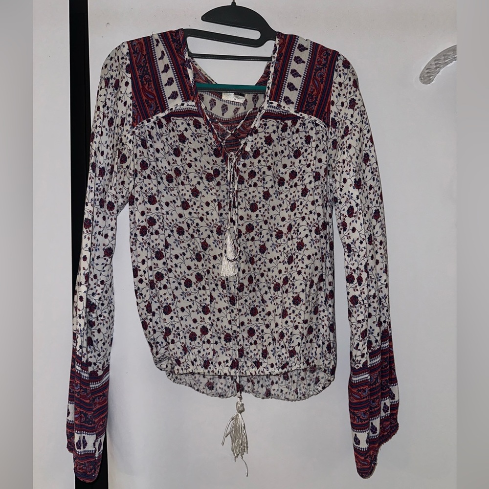 LF Bohemian Tassle Blouse